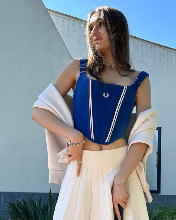 Blue sporty corset 