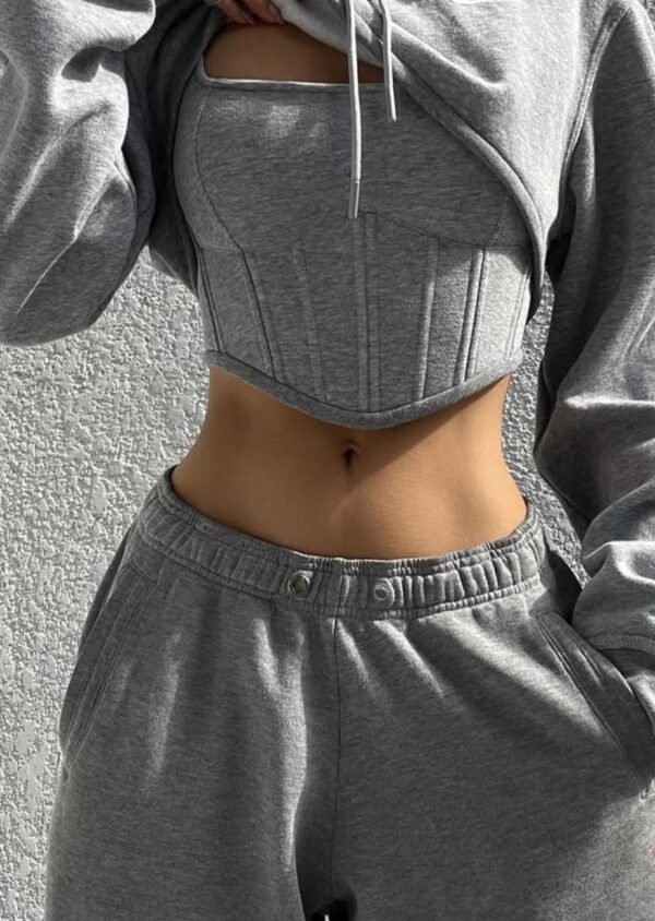 Women’s Sporty Corset Hoodie Set